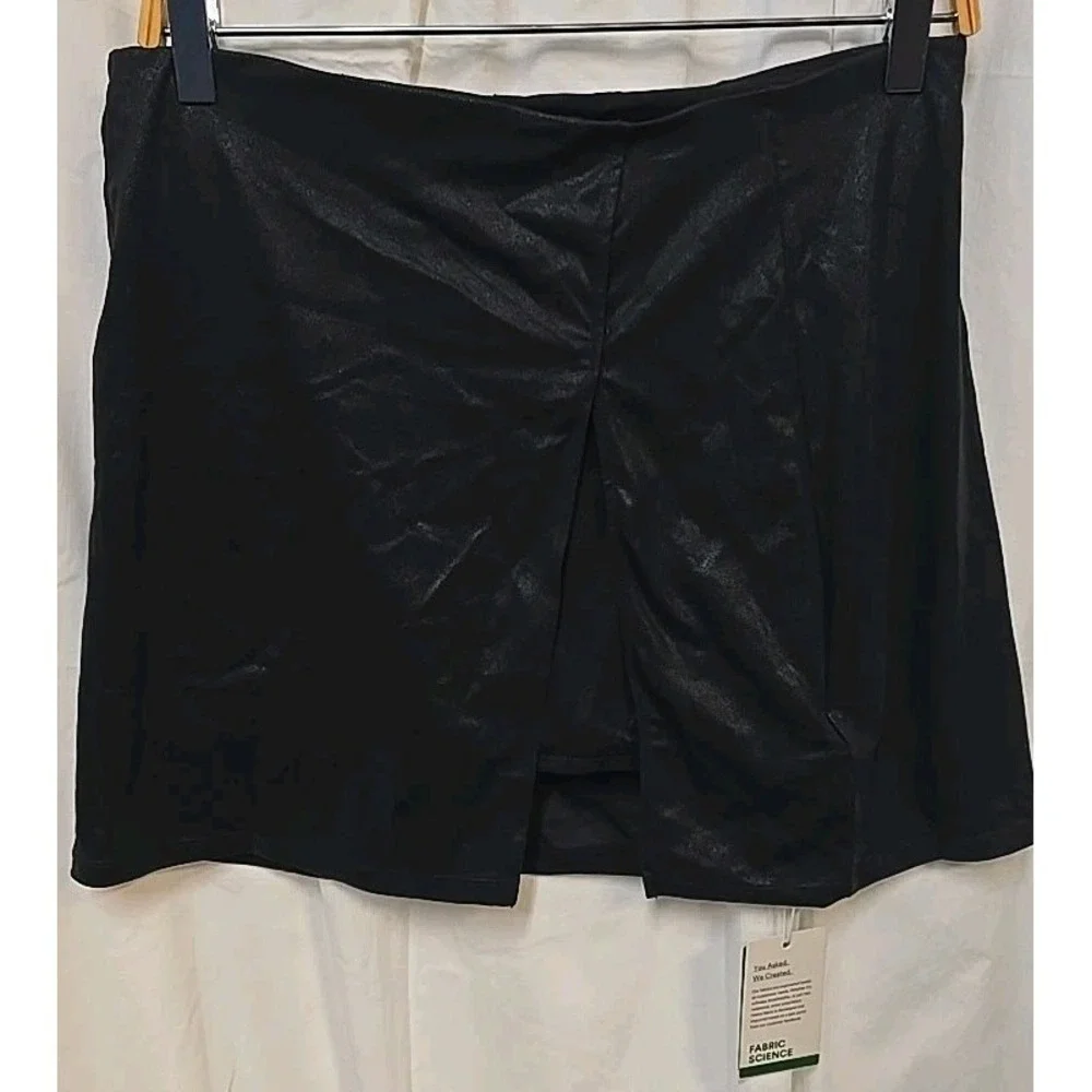NWT‎ Halara Softly Zero Faux Leather High Waisted L 2-in-1 Pocket Sparkle Black